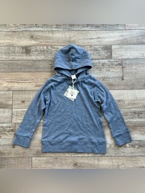 NWT Kate Quinn Organic Cotton Boue Pointelle Hooded Shirt Size 5